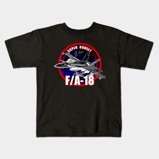 F18 Hornet Us Air Force Fighterjet Kids T-Shirt